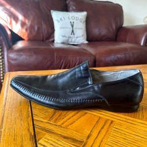 Steve Madden Men's Black Leather Loafers